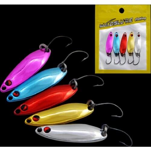 WALK FISH 3.5cm 3g Fishing Tackle Bait Fishing Metal Spoon Lure Bait For Trout Bass Spoons Small Hard Sequins Spinner Spoon