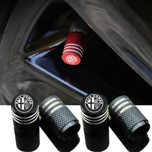 Car Wheel Valve Protection Cover for Alfa Romeo Giulia Stelvio Car Exterior Styling Accessories