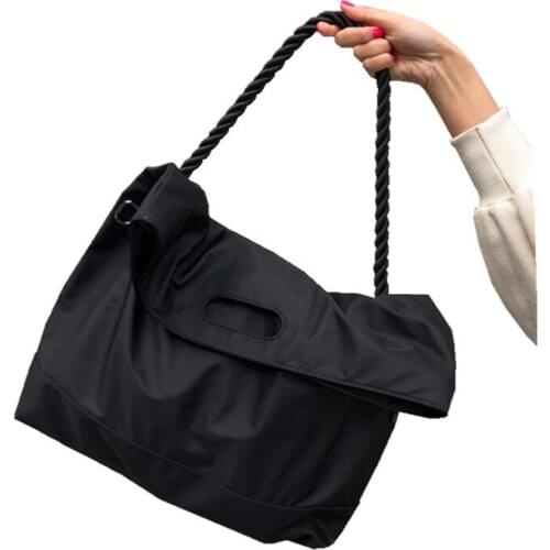 Women Big Shoulder Bag Black Handbag Casual Shoulder Bags Large Capacity Handbags