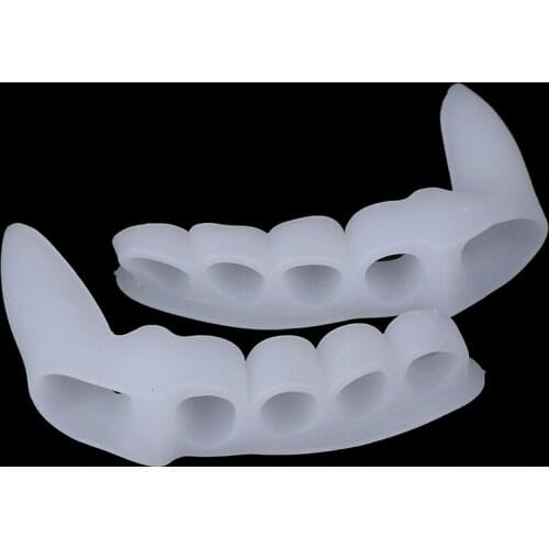 1Pair 5-Hole Bunion Adjuster Hallux Valgus Guard Silicone Gel Feet Fingers Toe Separator Thumb Valgus Protector Foot Care Tool