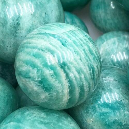 1PCS 30-40mm Natural Green Amazonite Quartz Crystal Ball Stone Sphere Polished Specimen Healing Energy Reiki Ornaments For Decor