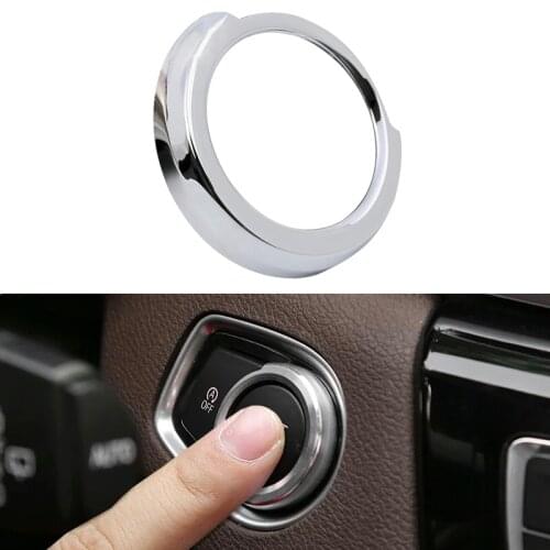 1x ABS Silver Chrome Engine Start Stop Button Switch Frame Cover Trim Fit For BMW 1 3 Series F20 116i 118i F30 316i 320i 328i
