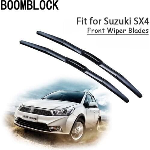 BOOMBLOCK 2PCS High Quality Front Windshield Wiper Blades For Suzuki SX4 MK1 S-Cross 2018 2017-2006 Accessories