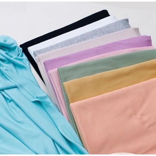 2X2 Knitted Modal Rib Fabric Sewing Dress Shirts DIY Crafts Summer Cold Soft Knitting Elastic Fabric Drape JerseyTissus 50X150cm