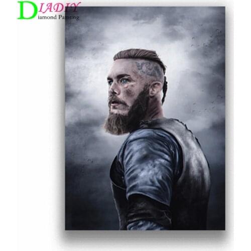 Diamond cross stitch classic TV show showcasing Viking rhinestone DIY Mosaic diamond embroidery selling home decor