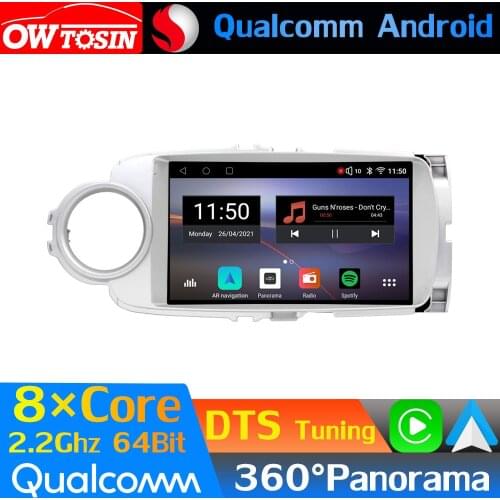 Qualcomm 8Core Android Car Multimedia For Toyota Yaris Vitz P130 2012-2017 Radio 360 Panoramic GPS CarPlay Head Unit HDMI WIFI