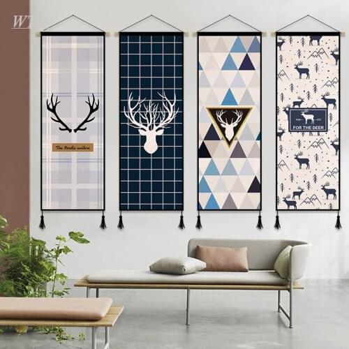 Nordic Style Ind Geometric Elk Canvas Painting Wall Poster Posters and Prints Wall Decor Wall Art Picture Room Decor Home Decor