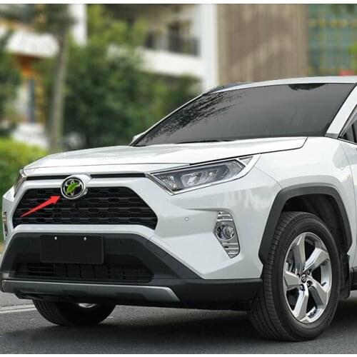 For Toyota RAV4 RAV 4 2019 2020 Chrome Car Front Frame Mark Grille Cover Trim Grill Emblem Badge Logo Cover Sticker Styling