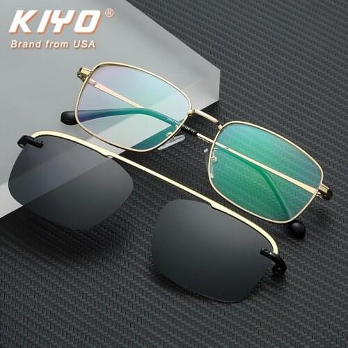 KIYO Brand 2020 New Women Men Square Polarized Sunglasses Metal Classic Sun Glasses High Quality UV400 Driving Eyewear 2063