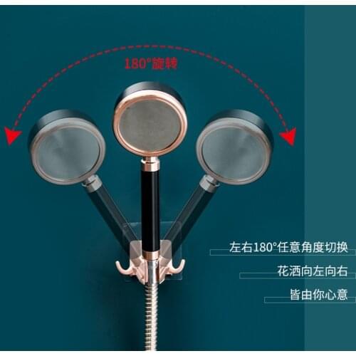 Shower Mounting Brackets Shower Head Holder Adjustable Self-Adhesive Showerhead Bracket Wall Mount Shower Accessories
