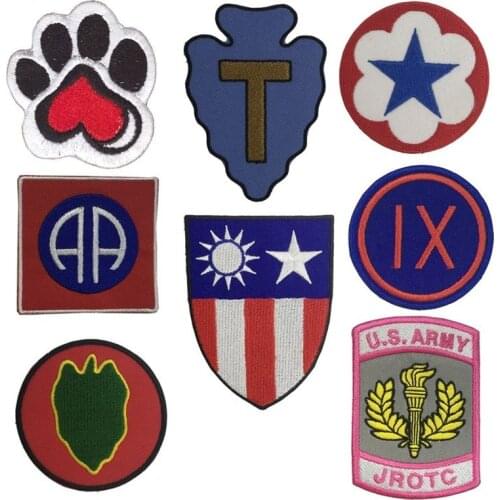 10pcs/lot Round Embroidery Patches Letters Clothing Decoration Accessories Military Strange Things Iron Heat Transfer Applique