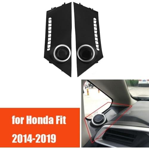 Front Door Tweeter Speaker Cover Treble Audio Loudspeaker Lid Horn Shell Decoration for Honda Fit 2014-2019