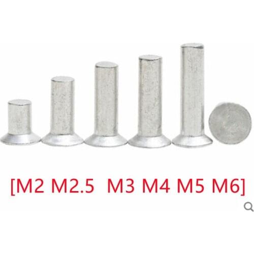 [M2 M2.5 M3 M4 M5 M6] Countersunk Head Rivets Aluminum Solid Rivet GB869