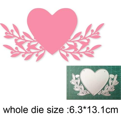 Metal cutting dies cut die mold Leafy Branch Heart Branch Decoration Scrapbook paper craft knife mould blade punch stencils dies