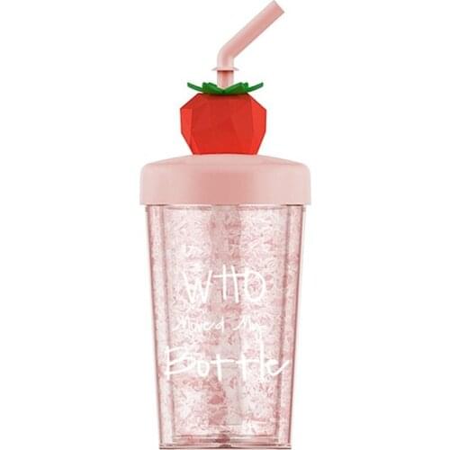Cute drink bottle summer Keep cold BPA free Fruit ice cup cute portable cold water cup kids water bottle eco friendly kawaii cup