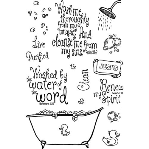 Washed Transparent Clear Silicone Stamps for DIY Scrapbooking/Card Making/Kids Christmas Fun Decoration Supplies HEM52