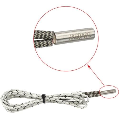 1pcs Heating tube 6*20mm 12V 24V 65W Ceramic Cartridge Heater 1M Reprap&Mendel For V6 J-head Extruder 3D printer part