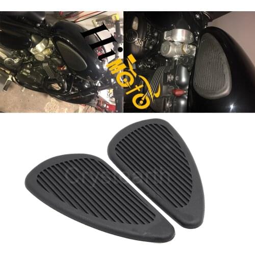 Motorcycle Cafe Racer Gas Decals Modified Fuel Tank Pad Rubber Stickers Protector Pad For Harley Dyan Softail XL883 XL1200
