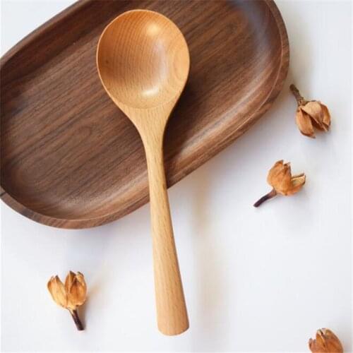 New Wooden Spoon Bamboo Kitchen Cooking Utensil Tool Soup Teaspoon Catering for Kitchen Korean Spoons Coffee Spoons
