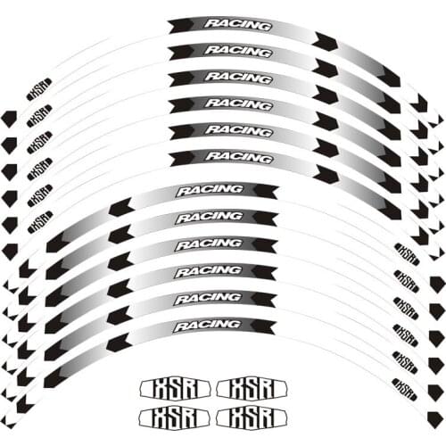 NEW Motorcycle wheel sticker stripe reflective waterproof wheel rim sticker 12 stripes for Yamaha xsr XSR 700 XSR900