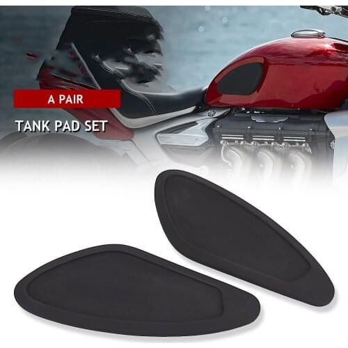 New Motorcycle Accessories Black A pair Fuel Tank Sticker Non-Slip Fuel Tank Pad Side Sticker For Rocket 3R For Rocket 3GT