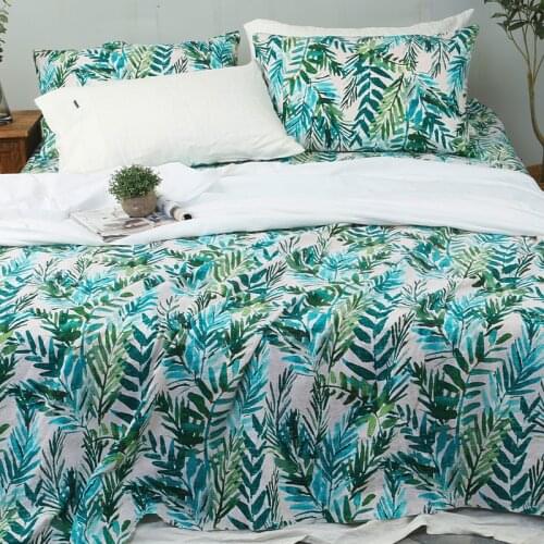 Big brand export tail single linen linen bed linen 80% linen 20% cotton linen printed sleeping sheet dry sweat absorption mat