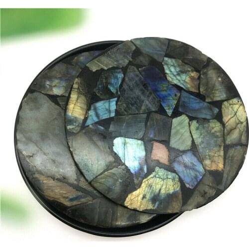 1PC Natural Labradorite Plate Slice Quartz Crystal Mineral Specimen Display Healing Natural Stones and Minerals
