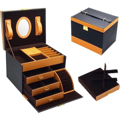 Portable Flannel Jewelry Box Fashion Jewellery Display Earrings Necklace Pendant Nobel Jewelry Organizer Casket