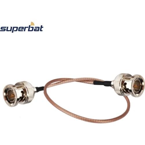 Superbat BNC Male Plug Straight to BNC Male Plug Straight Pigtail Cable RG179 20cm 75ohm