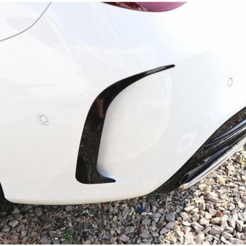 Car Styling Rear Side Body Stickers Black Splitter Spoiler Air Knife Decoration Trim 2Pcs For Mercedes Benz CLA C117 200 220 260