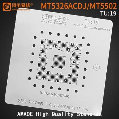 For LCD TV CPU BGA Stencil MT5326ACDJ/MT5502 Chipset Reballing IC Pins Square Hole Soldering Tin Plant Net Heating Template