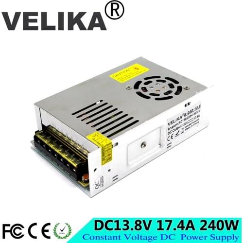 Universial DC 13.8V 17.4A 240W Power Supply Switch Led Power Driver Transformer 110v 220v AC DC13.8V SMPS For Led Strip bar lamp