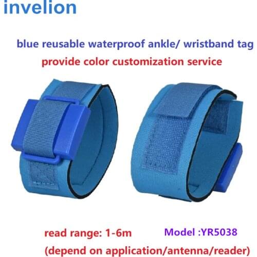 Waterproof ISO 18000 6c RFID Wristband 860-960mhz 1-6m long range reusable PVC Wristband for marathon triathlon