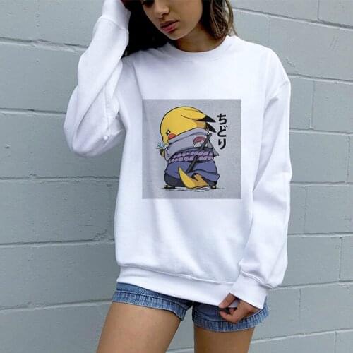 Winter Women White Hoodie Anime Kawaii Japanese Printing Fashion Harajuku Cute Pullover Long Sleeved O-neck Plus Size Sweatshirt