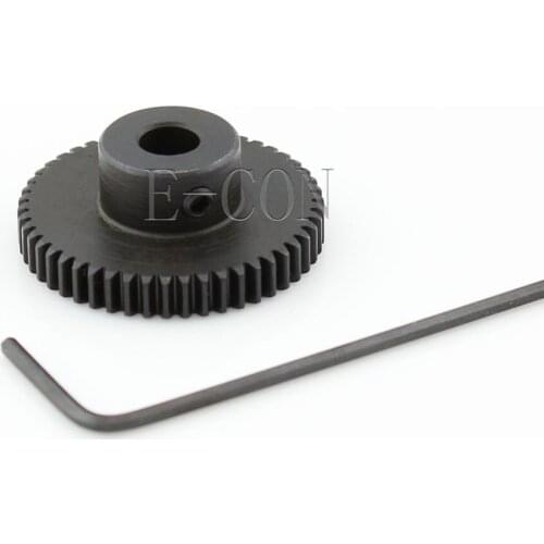 1pcs 4mm-6mm Bore Hole 50 Teeth 4mm Width 0.5 Module Motor Metal Gear Wheel with Top Screws