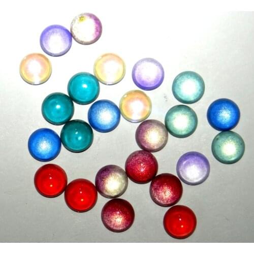 10mm natural Quartz crystal cabochon Color Change by Temperature Beads pendant For Diy Jewelry Making Bracelet Accessories 50pc