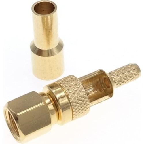 10pcs SMC Female Crimp With Window For RG174 RG179 RG316 Cable RF Connector