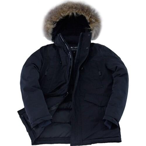 2020 New Winter Parka Men Thick Warm Padded Coat Real Raccoon Fur Winter Jacket Plus Size Overcoat Long Coat -25C Russian Size