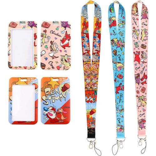24pcs/lot MD1162 Cartoon Funny ID Card Holder Lanyard Name Credit Card Holders Bank Card Neck Strap Card Holders Identity Badge