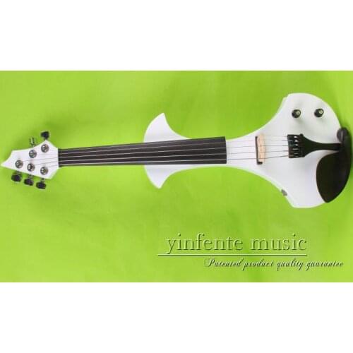 5 strings 4/4 Electric Violin Silent Pickup Fine tone parts include New Golden Color #8-22 white color
