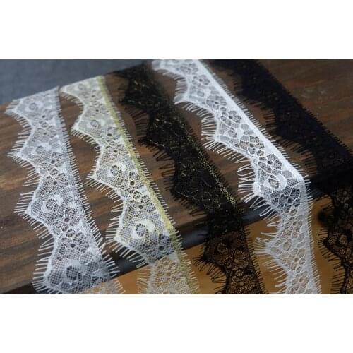 9meter unilateral eyelashes gold thread lace accessories DIY clothing collar skirt stitching home fabric