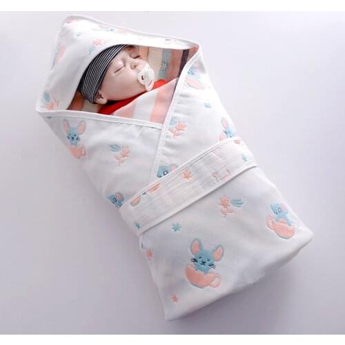 90*90cm 6 Layers Gauze Baby Blankets Swaddles Newborn Soft Wrap Organic Cotton Baby Bedding Bath Towel Swaddle Wrap Sleepsack