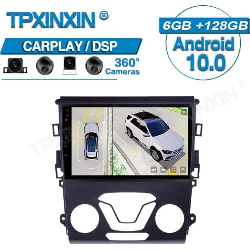 6+128G For Ford Mondeo 5 2014-2019 Android 360 HD Auto Surround View Camera Car Multimedia Player Stereo Radio GPS Navigtion