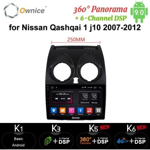 Ownice Octa Core Android 10 Car radio stereo carplay DSP dvd GPS player 64G 4G LTE for Nissan Qashqai 2007 2009 2010 2011 2012