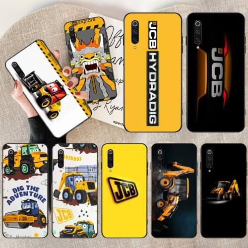YJZFDYRM JCB excavator Shell Phone Case for Xiaomi Mi 10 Pro lite Mi9 9SE 8SE Pocophone F1 Mi 9T Pro