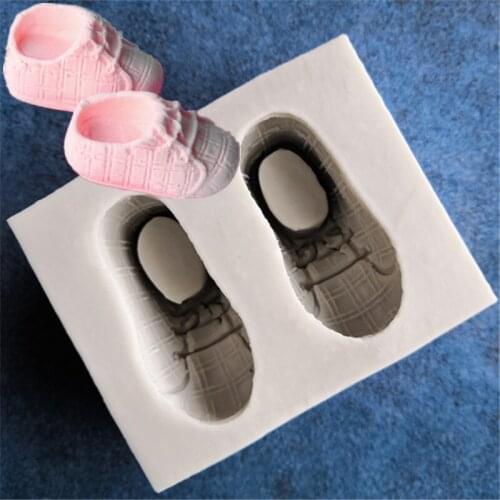 DIY Baby Baby Shoes Modeling Liquid Silicone Mold Biscuit Fondant Mold Cake Mold A1169