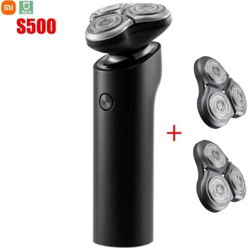 Original Xiaomi Mijia Electric Shaver S500 Razor 3 Head Dry Wet Shaving Machine Beard Trimmer Washable Blade LED Display Clean