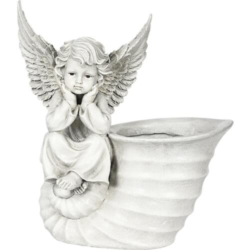 European Style Courtyard Angel Flowerpot Creative Home Garden Landscape Decoration Balcony Flower Jar Resin Crafts Sculpture