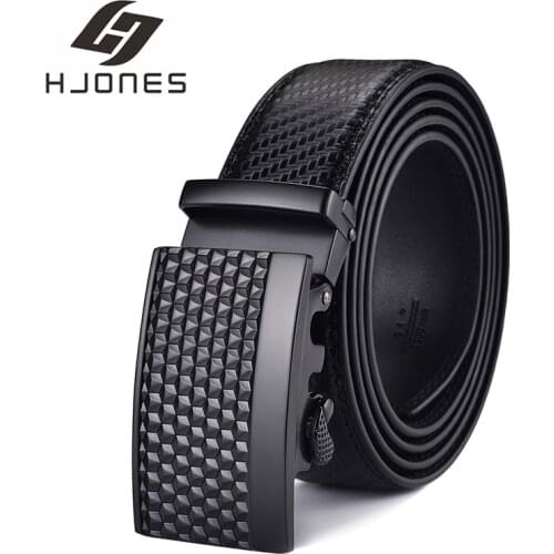 HJones Fashion Automatic Buckle New Brand Mens Belts Luxury Man Fashion Belt for Men High Quality Male belts PK3003