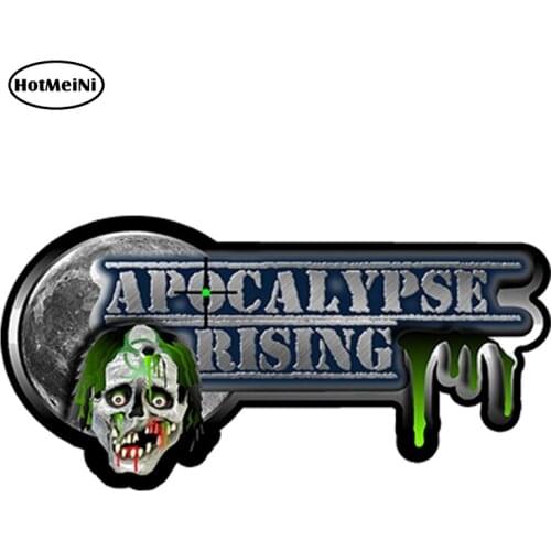 HotMeiNi 13cm x 6.5cm Car Styling Zombie Apocalypse Rising Decal Bio Hazard Blood Car Sticker Waterproof Bumper Accessories